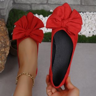 Damen nan spitze Ballerina-Slipper mit dekorativer Schleife und gepolstertem Komfortfußbett Echo Archiv