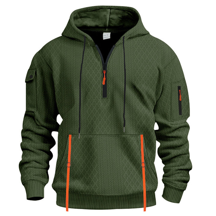 Herren sportlicher Kapuzenpullover mit Struktur und praktischen Taschen Echoarchiv