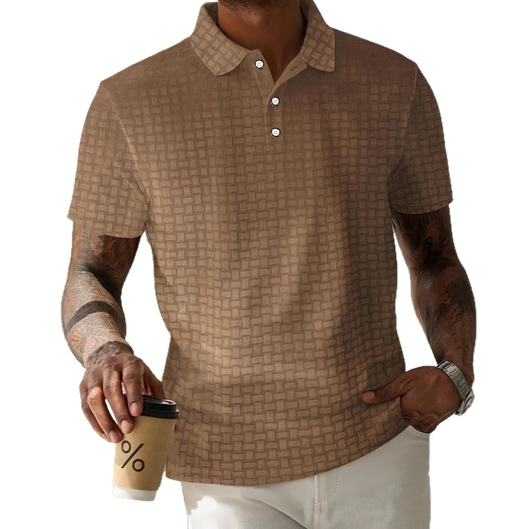 Herren stilvolles Poloshirt mit modernen strukturierten Details Echoarchiv