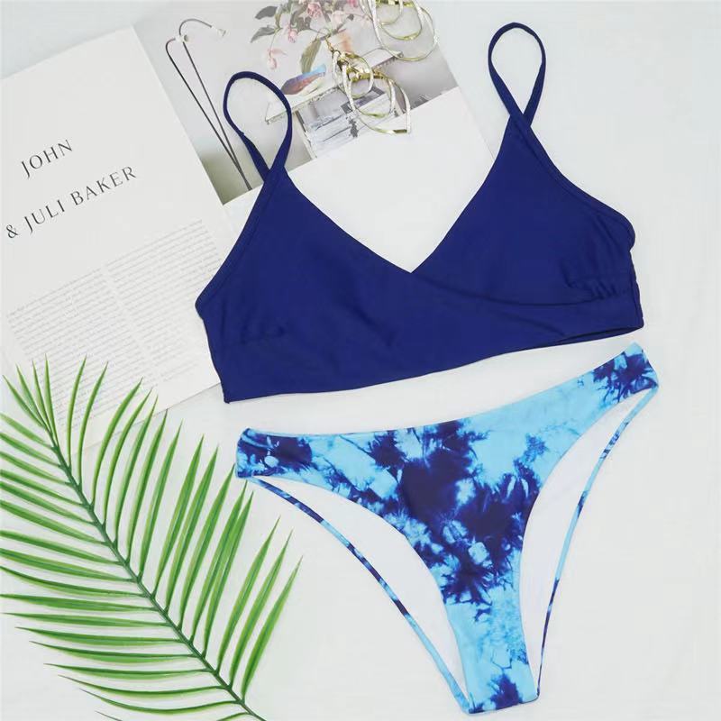 Damen Sportlicher Bikinis mit Kombination aus Wickel-Design Echo Archiv