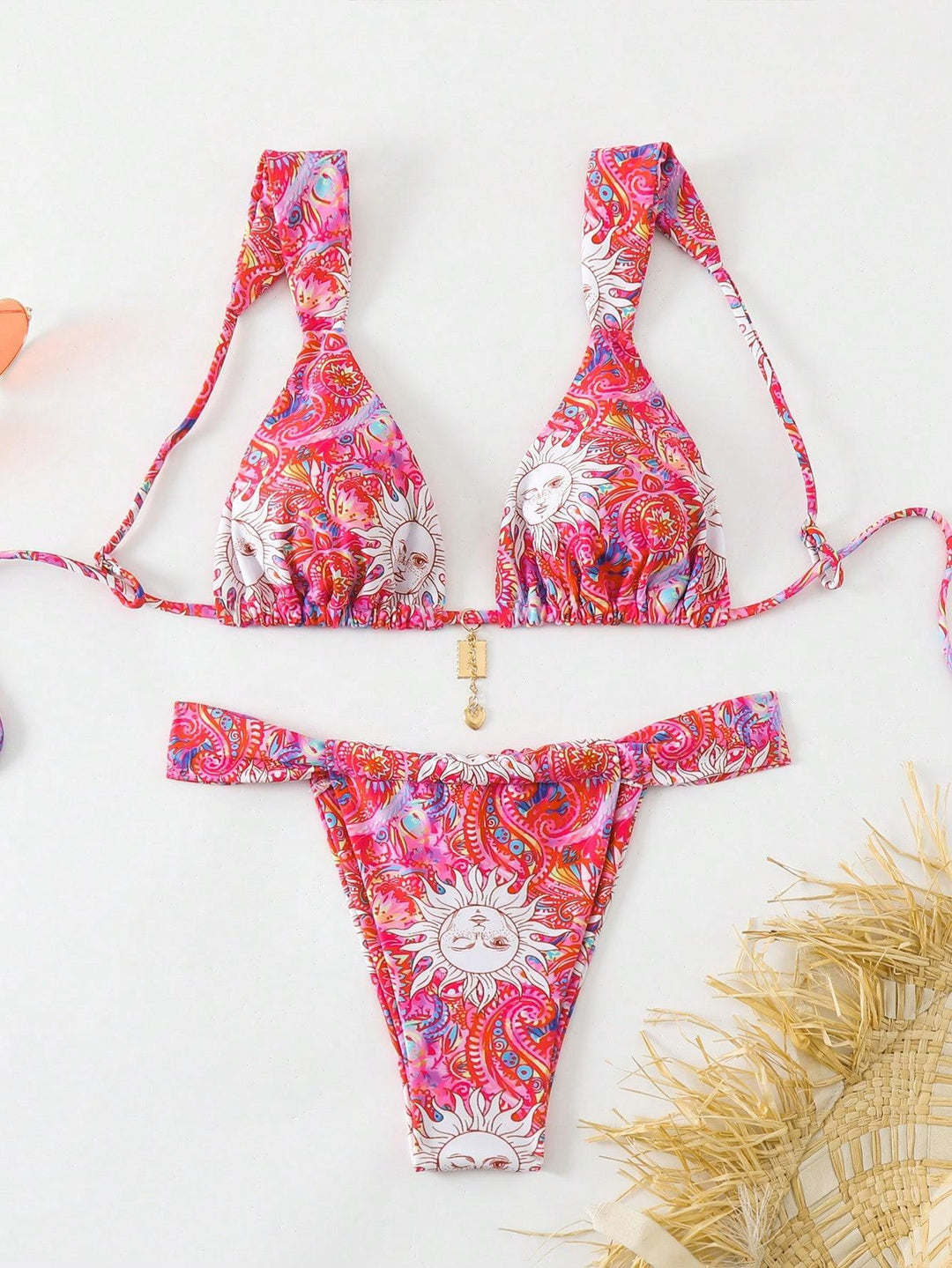 Damen Triangel-Bikini mit verspieltem Mustermix Echo Archiv