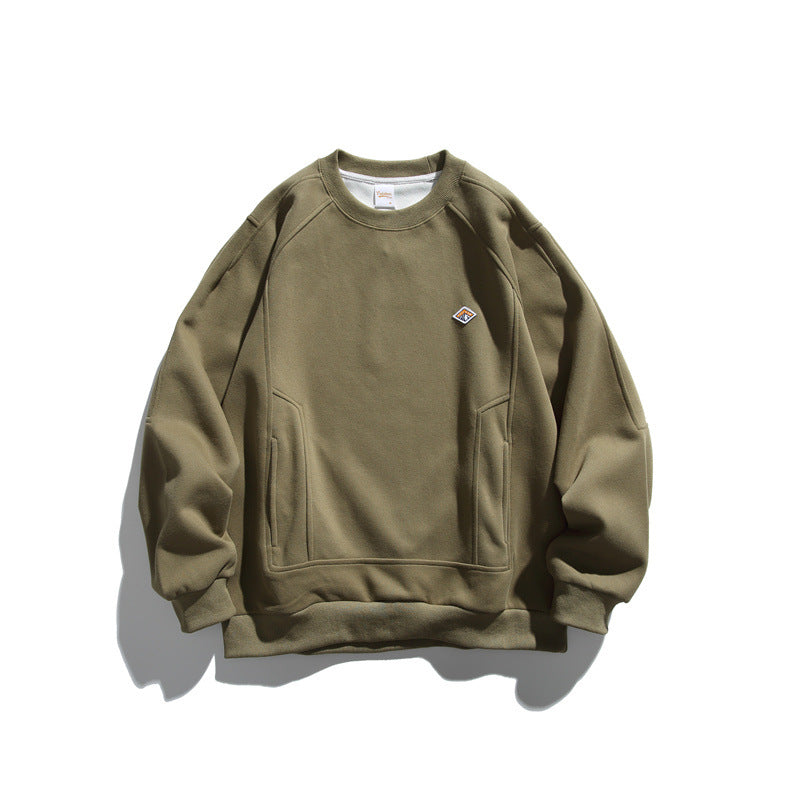 Unisex Oversize-Sweatshirt aus French-Terry mit Raglanärmeln, verdeckten Eingrifftaschen und kleinem Logopatch Echoarchiv