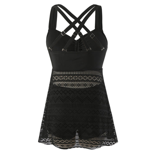 Damen Schwimmkleid mit raffinierter Rückenpartie und sehr elastischer Stoffqualität Echo Archiv