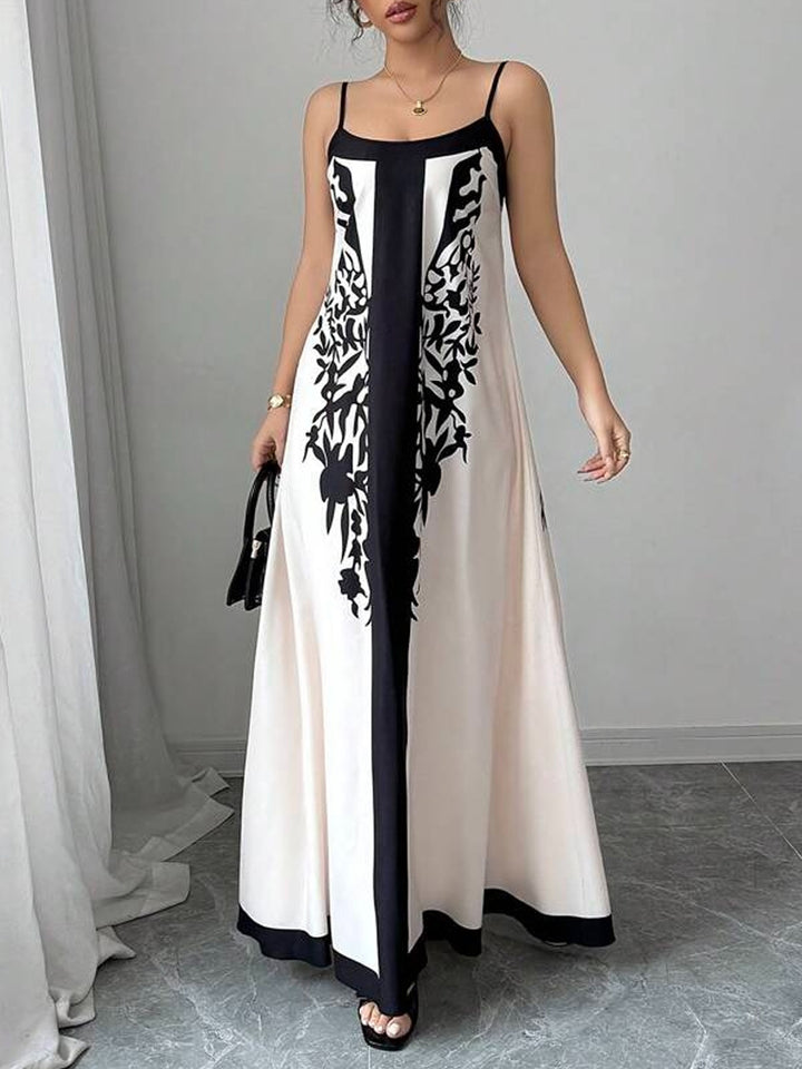 Damen Maxikleid mit floralem Design und seitlichen Schlitzen Echo Archiv