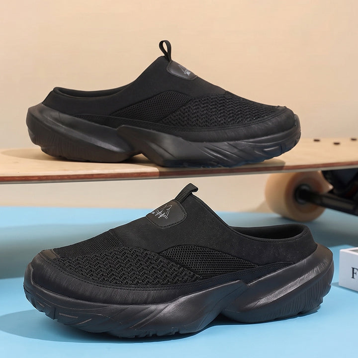 Unisex Slip-On Clog-Sneaker mit dicker Profilsohle und atmungsaktivem Mesh-Oberschuh Echoarchiv