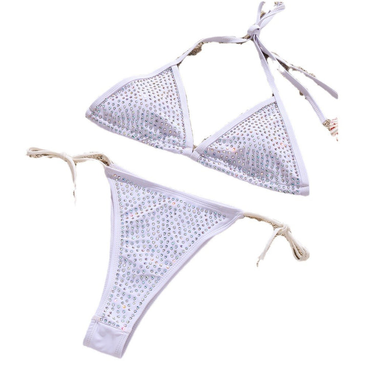Damen Glitzernder Triangel-Bikini mit Strassdetails Echo Archiv