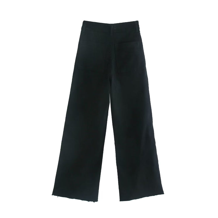 Damen weite High‑Waist Worker‑Hose mit aufgesetzten Gesäßtaschen Echo Archiv