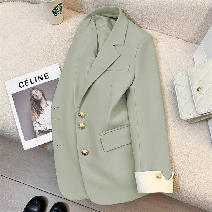 Damen Eleganter Blazer mit Goldknopfdetails Echo Archiv