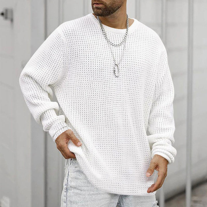 Herren lässiger Strickpullover mit weitem Schnitt und atmungsaktiver Struktur Echoarchiv