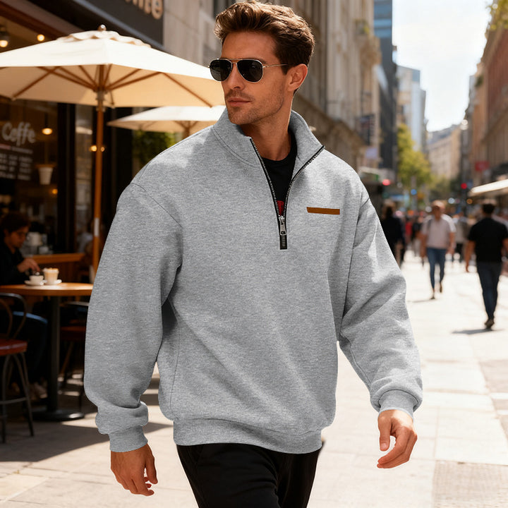 Herren Sportlicher Pullover mit halbhochgeschlossenem Reißverschluss Echoarchiv