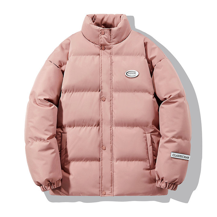Unisex Wattierte City-Pufferjacke mit hochschließendem Stehkragen und verdeckter Druckknopfleiste Echo Archiv