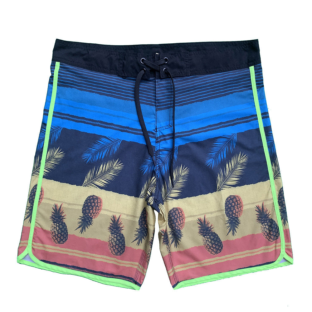 Herren Badeshorts mit innovativem Palmen- und Ananas-Design und praktischem Kordelzug Echoarchiv