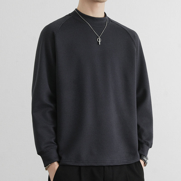 Herren Minimalistisches Mockneck-Sweatshirt aus Tech‑Fleece mit Raglanärmeln Echo Archiv