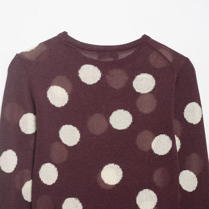 Damen Langarmshirt mit modernem Punkdesign und hochwertiger Baumwolle Echo Archiv