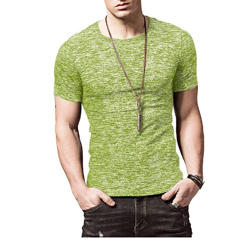 Herren Freizeit T-Shirt mit meliertem Design und Rundhalsausschnitt Echoarchiv