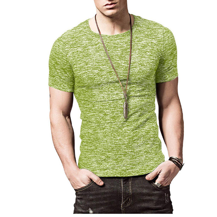 Herren Freizeit T-Shirt mit meliertem Design und Rundhalsausschnitt Echoarchiv
