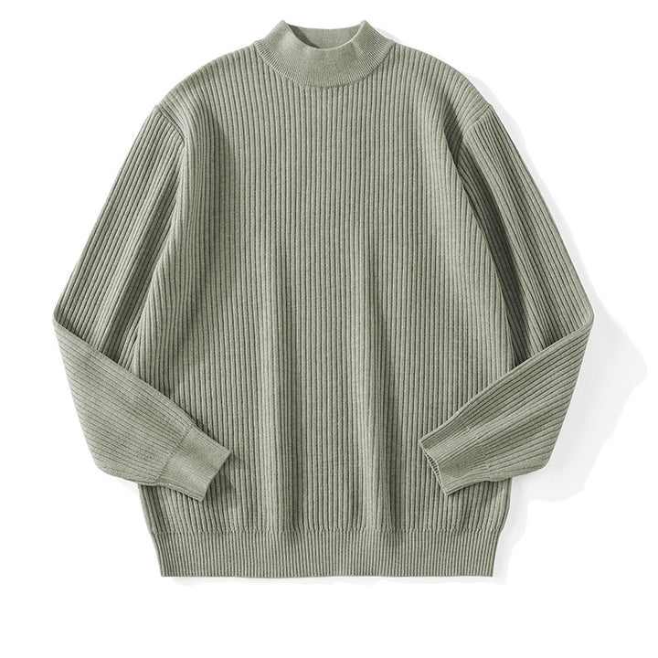 Herren Feinstrickpullover mit Stehkragen – Norvane