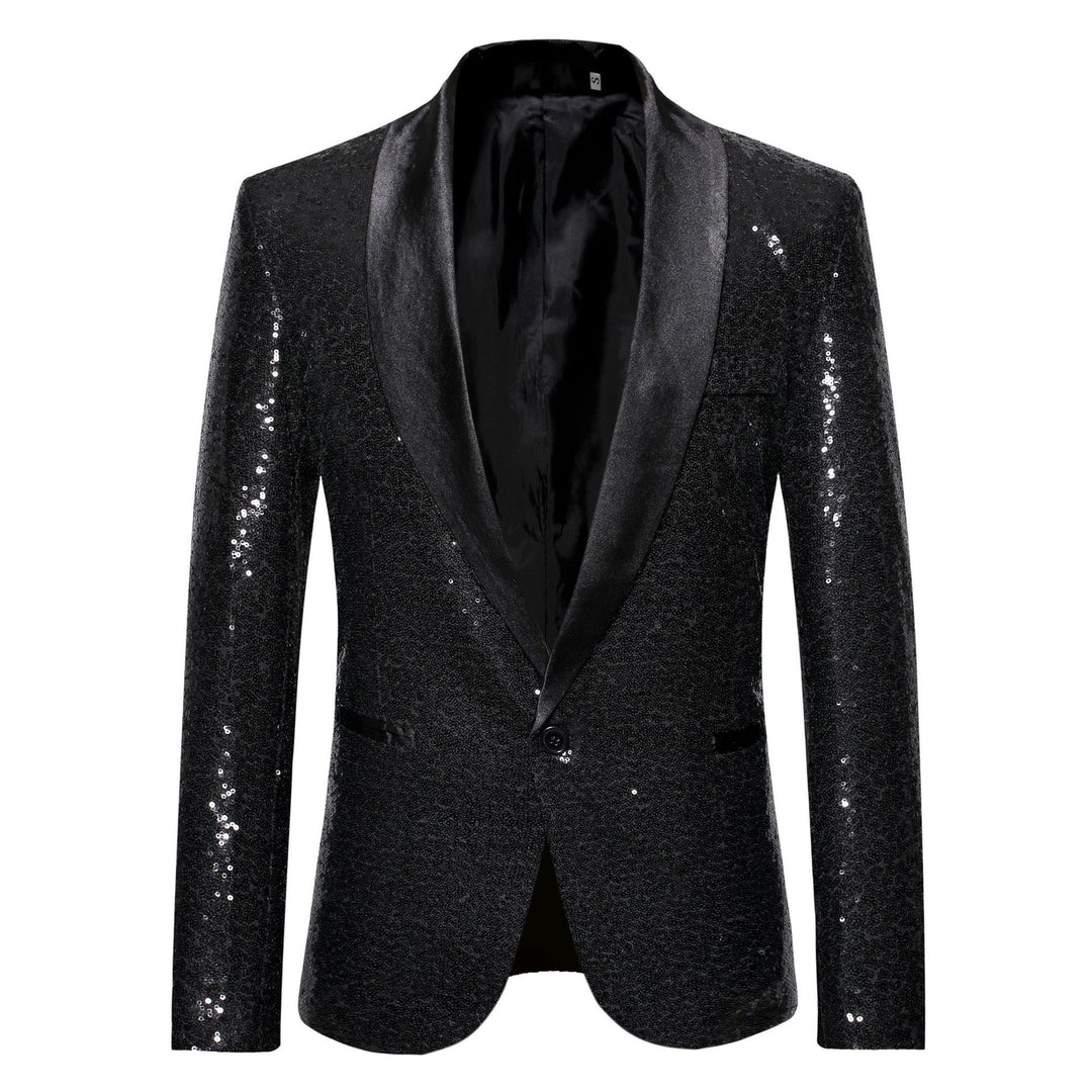Herren eleganter Pailletten Blazer im modernen Schnitt Echoarchiv