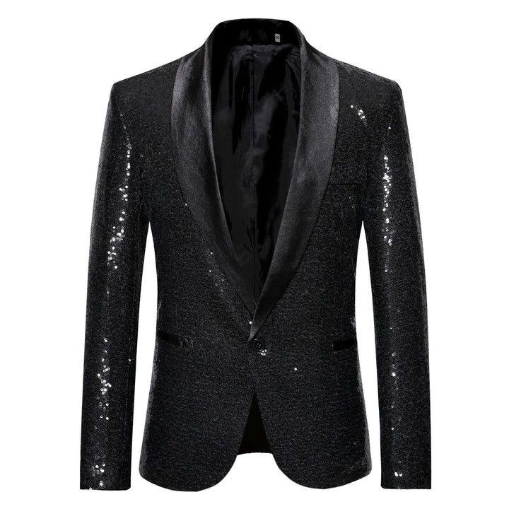 Herren eleganter Pailletten Blazer im modernen Schnitt Echoarchiv