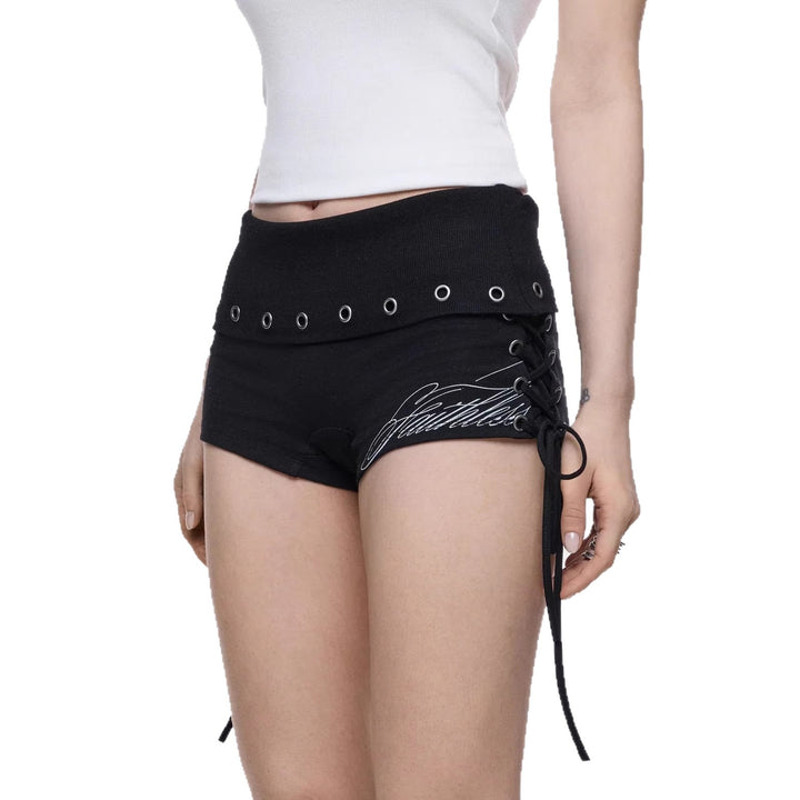 Damen Sportliche Shorts mit dekorativem Schnürungsdetail Echo Archiv