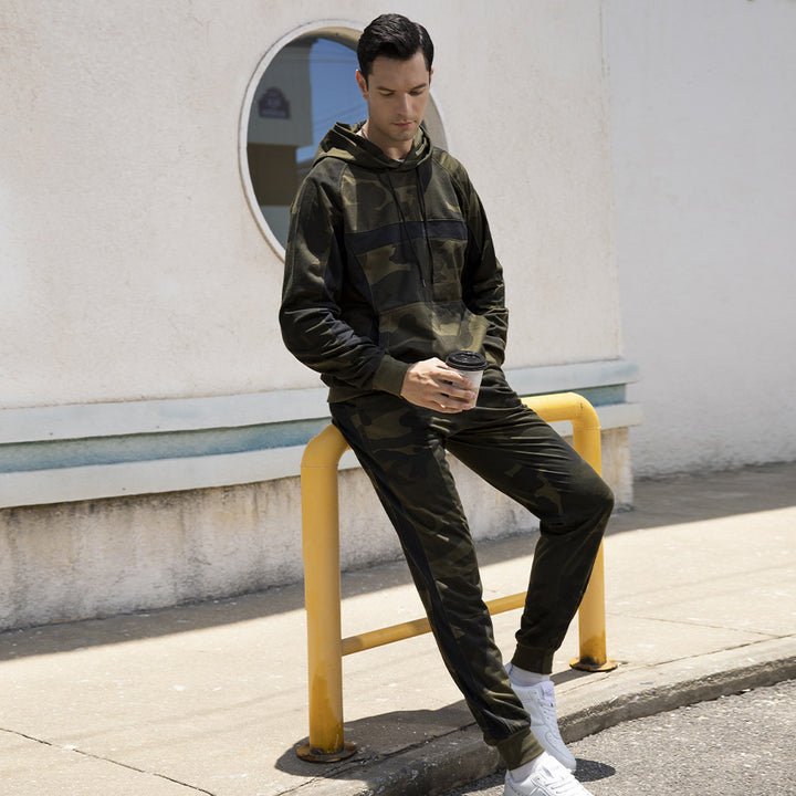 Herren camouflage Hoodie und Jogginghose Set Echoarchiv