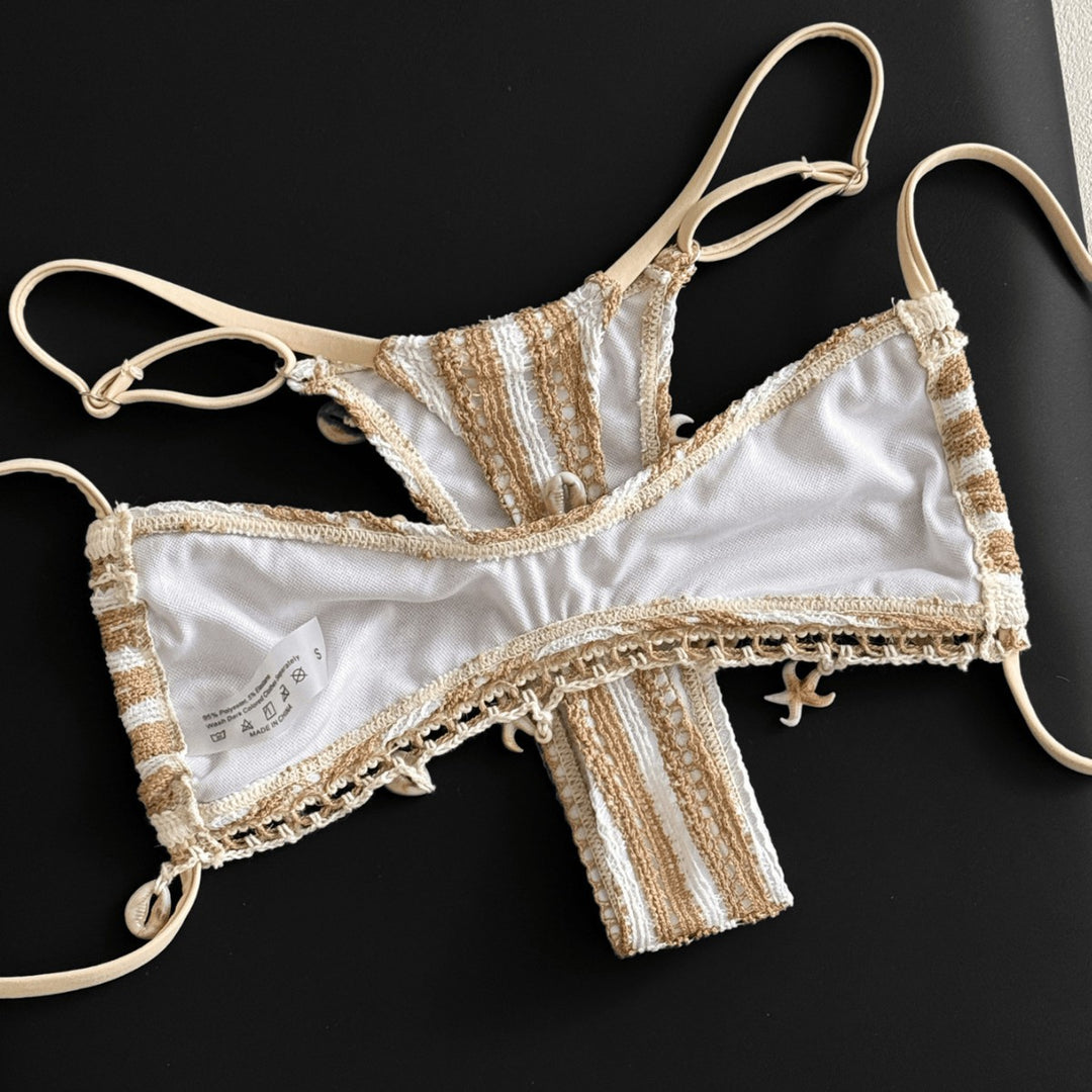 Damen Bandeau-Bikini mit einzigartigen Verzierungen Echo Archiv