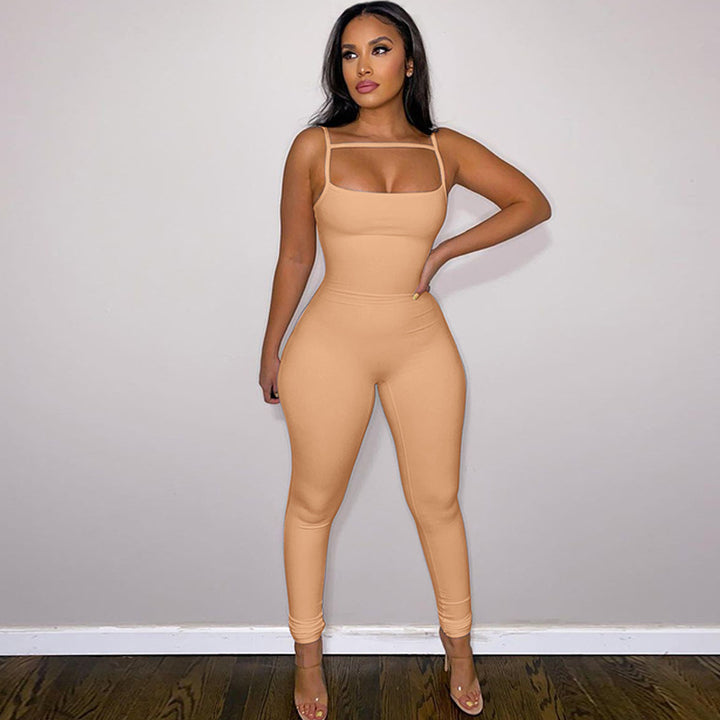 Damen Langärmeliger Jumpsuit mit schmalem Schnitt Echo Archiv