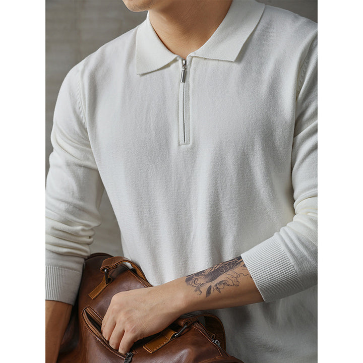 Herren Modischer Strickpullover mit Halbreißverschluss Echo Archiv