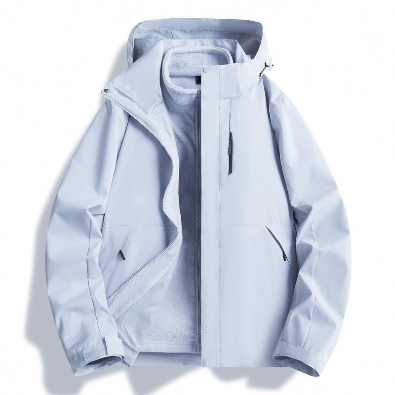 Herren Wetterfeste Outdoorjacke mit isolierendem Innenfutter und verstellbarem Kapuzenzug Echoarchiv