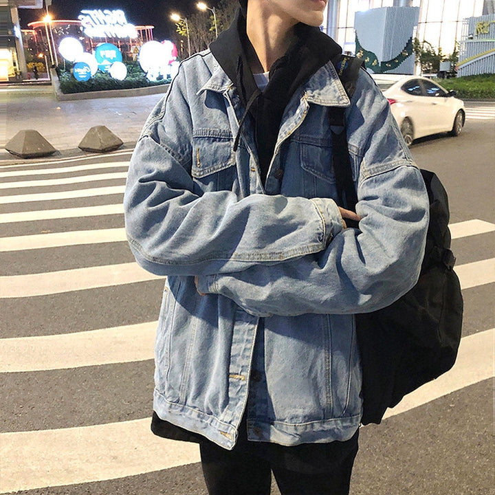 Herren Lässige Denimjacke im Vintage-Stil Echoarchiv