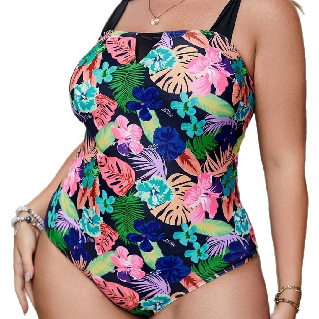 Damen Einteiler Badeanzug mit floralem Design und verstellbaren Trägern Echo Archiv