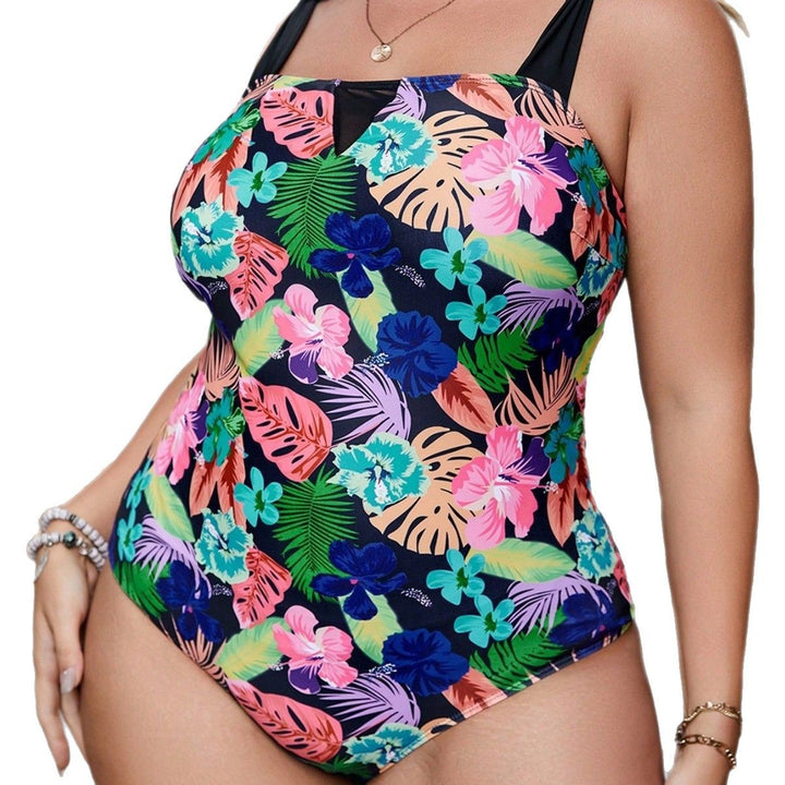 Damen Einteiler Badeanzug mit floralem Design und verstellbaren Trägern Echo Archiv
