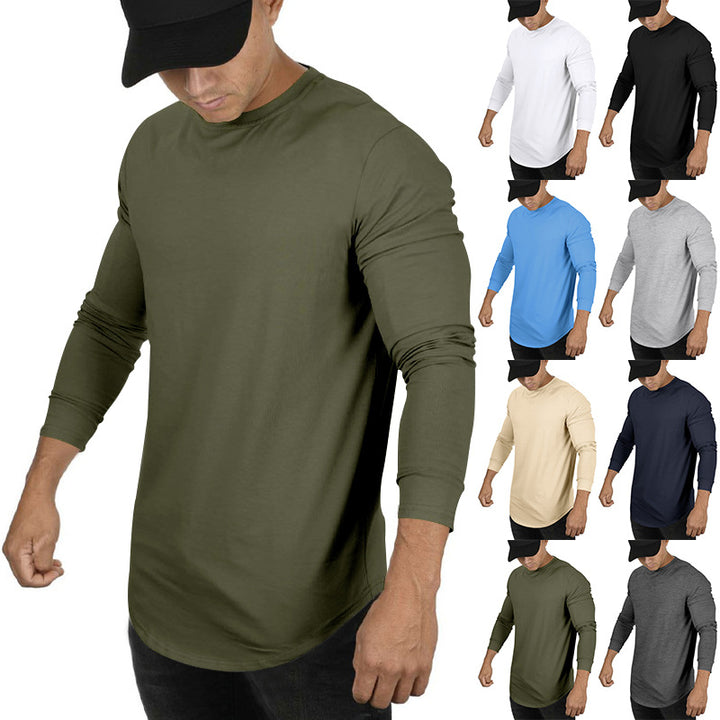 Herren langärmliges lässiges T-Shirt Echoarchiv