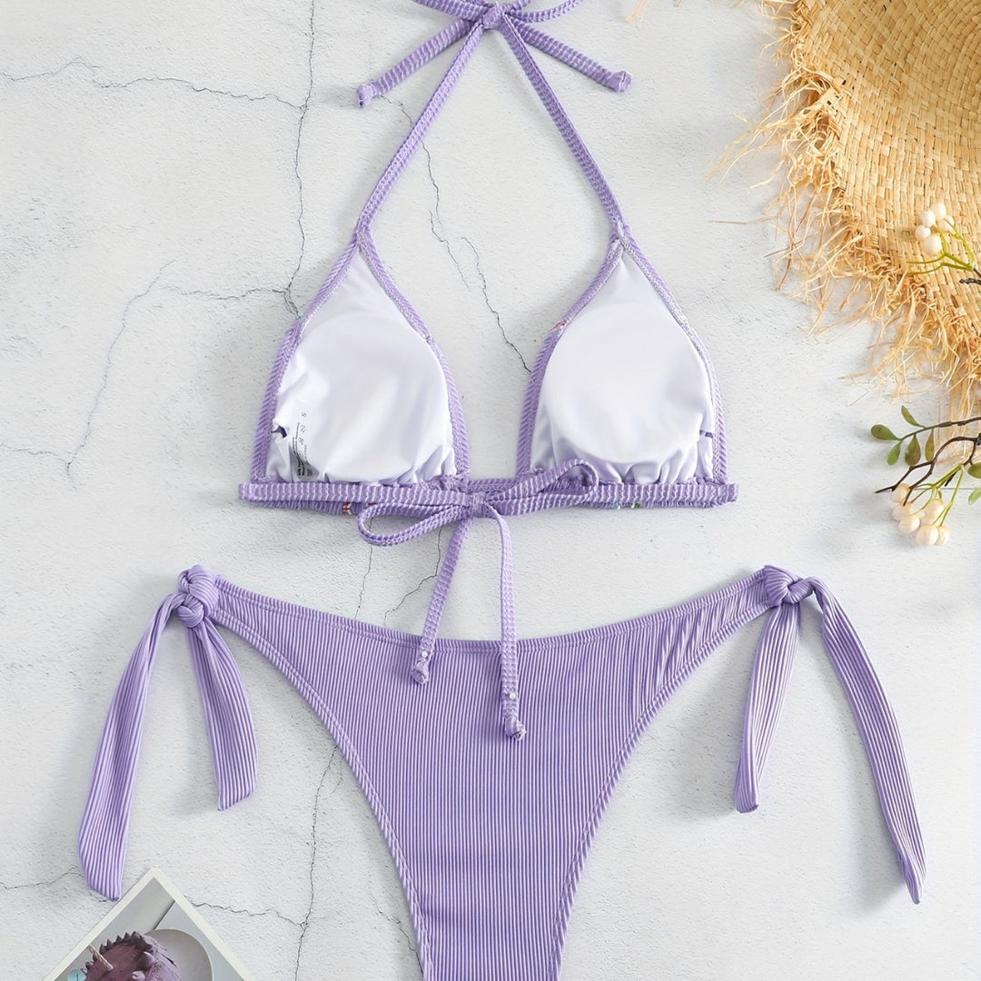 Damen Triangel-Bikini mit verspielten Bändern Echo Archiv