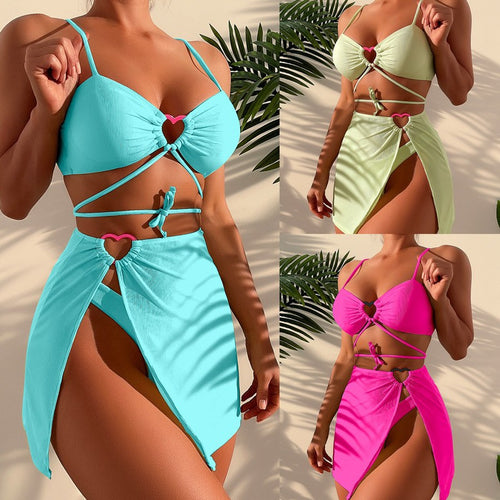 Damen Bikini-Set mit elegantem Knopf-Detail und hohem Beinausschnitt Echo Archiv
