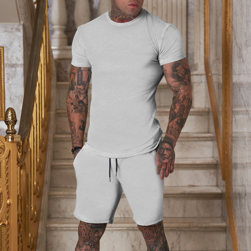 Herren sportliches T-Shirt und Shorts Set Echoarchiv