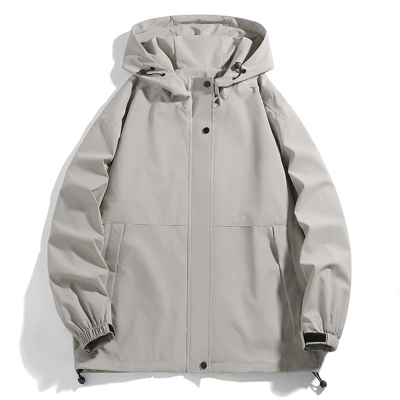 Herren Wasserabweisende Übergangsjacke mit verstellbarer Kapuze und praktischen Taschen Echoarchiv