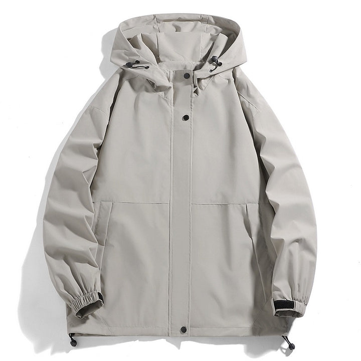 Herren Wasserabweisende Übergangsjacke mit verstellbarer Kapuze und praktischen Taschen Echoarchiv