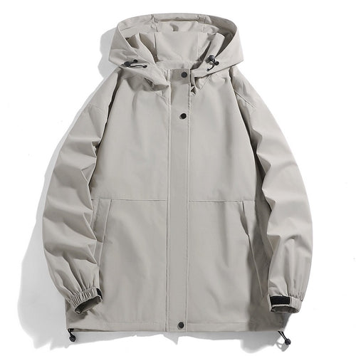 Herren Wasserabweisende Übergangsjacke mit verstellbarer Kapuze und praktischen Taschen Echoarchiv