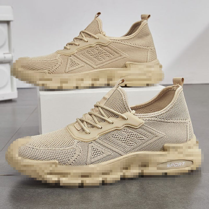 Herren Leichter Strick-Running-Style Sneaker mit gepolsterter Plateau-Sportsohle Echoarhiv