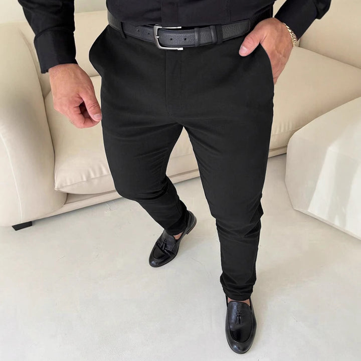 Herren Slim-Fit Chinohose mit elastischem Bund und praktischen Taschen Echoarchiv