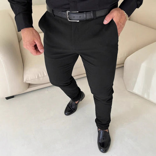 Herren Slim-Fit Chinohose mit elastischem Bund und praktischen Taschen Echoarchiv