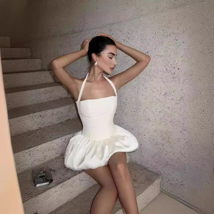 Damen luftiges Sommerkleid mit schulterfreiem Design Echo Archiv