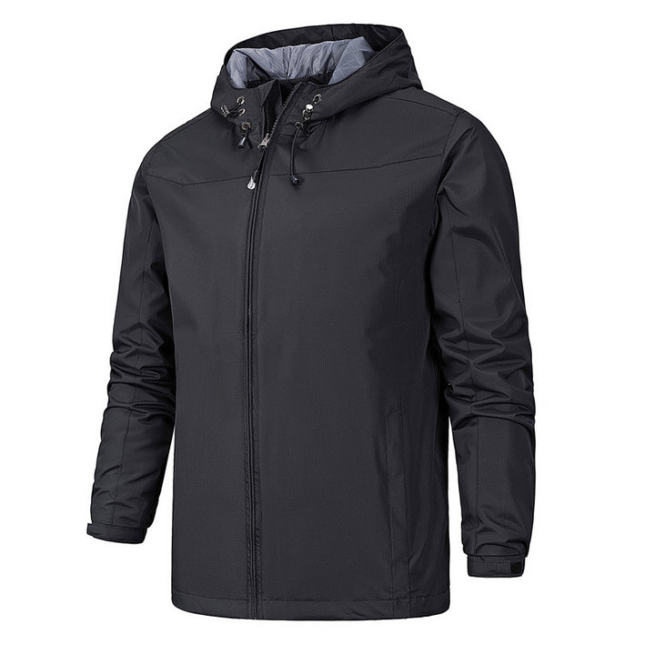 Herren ultraleichte packbare Regenjacke mit verstellbarer Kapuze und elastischen Manschetten Echo Archiv