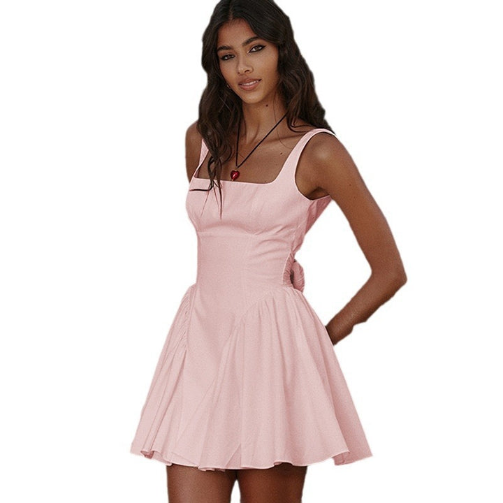 Damen Verspieltes Minikleid mit quadratischem Ausschnitt und schwingendem Rock Echo Archiv