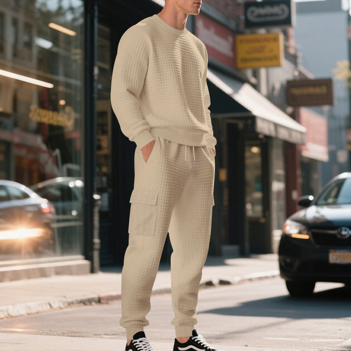 Herren lässiges Sweatshirt und Cargohose Set Echoarchiv
