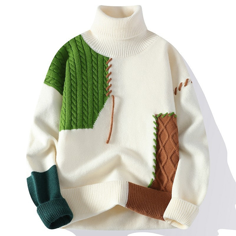Unisex nan strukturierter Oversize-Strickpullover mit Zopfmuster und dekorativer Steppnaht Echo Archiv
