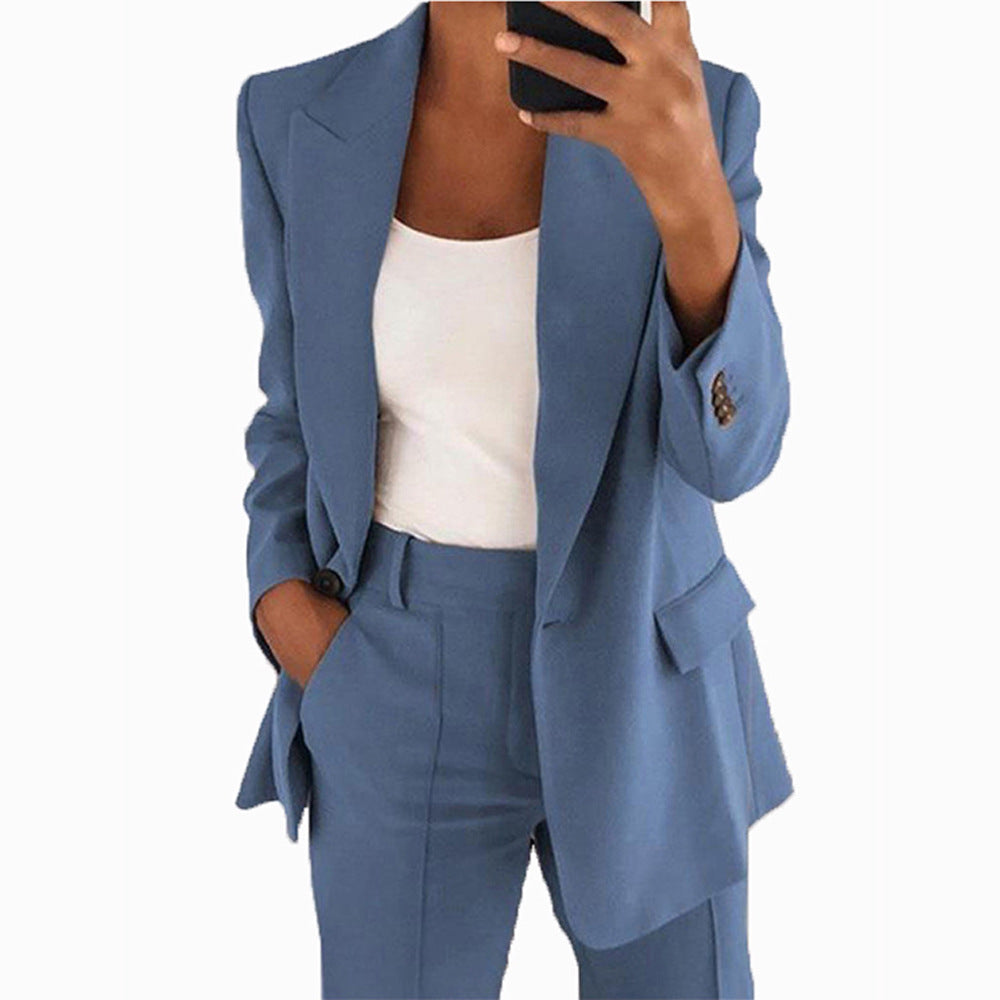 Damen nan taillierter Blazer-Hosen Businessanzug aus Stretchstoff Echo Archiv