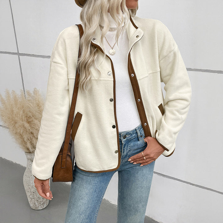 Damen Kuschelige Damenjacke mit kontrastierenden Details Echo Archiv