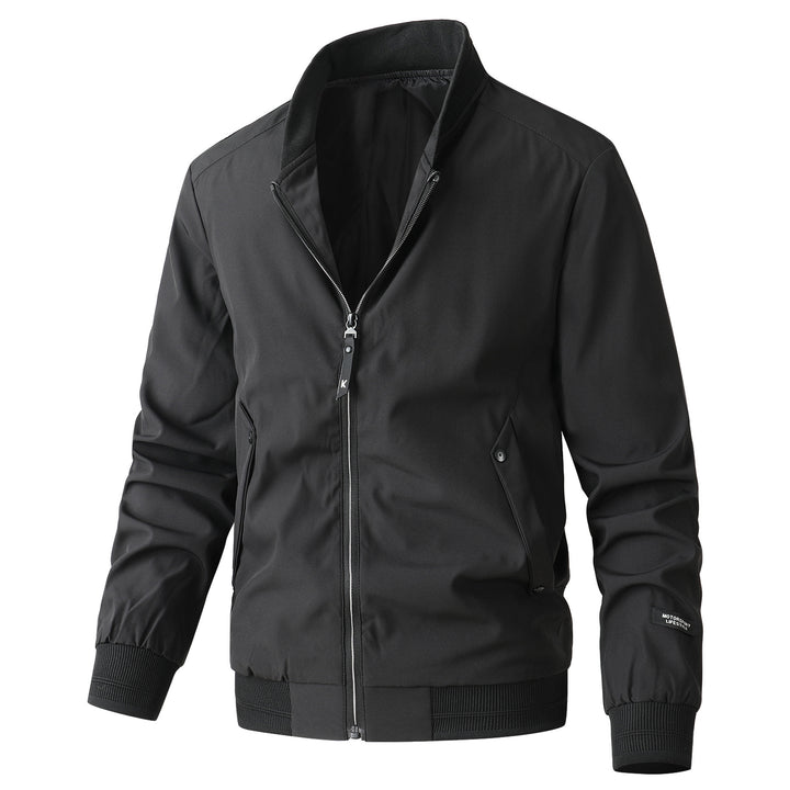 Herren Leichte winddichte Bomberjacke im Aviator‑Look mit Rippbündchen – Brevano
